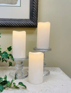 Flameless LED Candles With 6 Hour Timer Indoor/Outdoor 3PC Set -Chirst Seasonal Home Store 69552 lifestyle 15945.1620147233