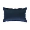 Indoor Velvet Flange Navy Blue Rectangular Throw Pillow