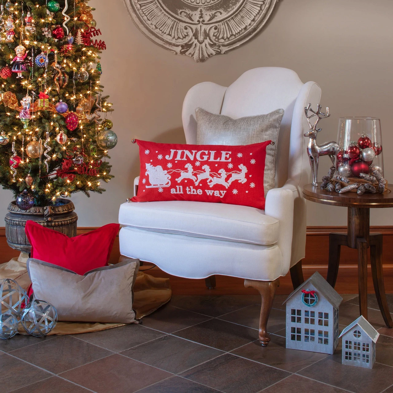 Indoor Velvet Flange Light Gray Rectangular Throw Pillow 2 Indoor Velvet Flange Light Gray Rectangular Throw Pillow - Image 2