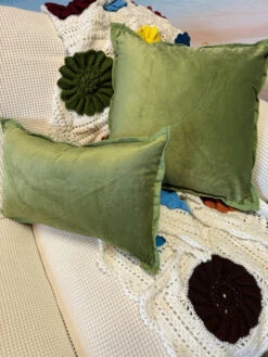 Indoor Velvet Flange Green Rectangular Throw Pillow -Chirst Seasonal Home Store 697673BPP 4 43865.1696532541