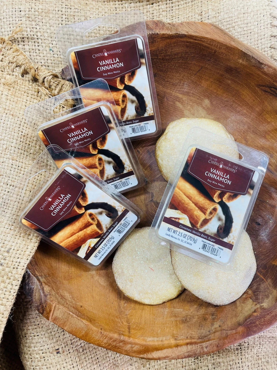 Candle Warmers Soy Wax Melts Vanilla Cinnamon Set Of 4 4 Candle Warmers Soy Wax Melts Vanilla Cinnamon Set Of 4 - Image 4