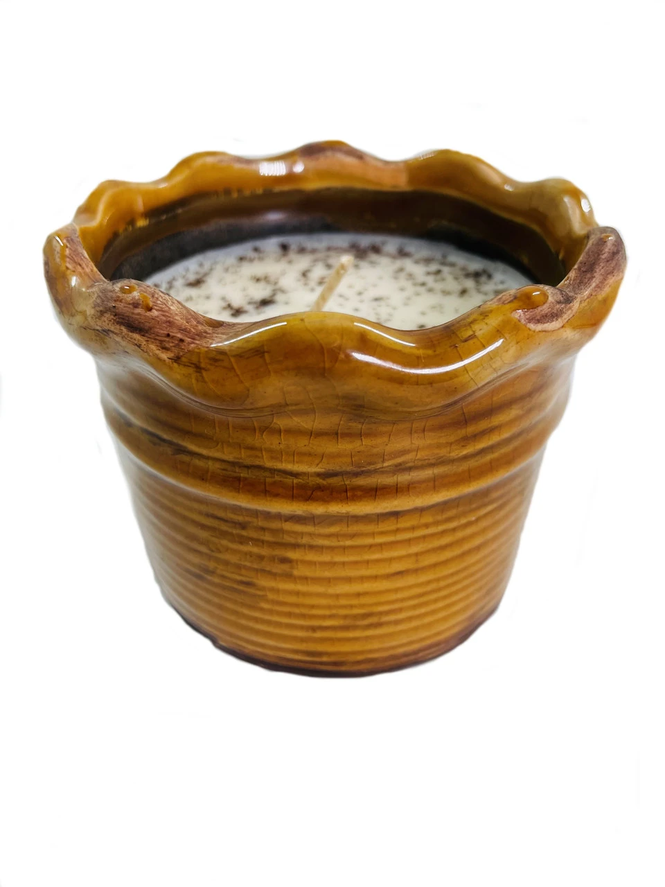 Swan Creek Ruffle Pot Cafe Au Lait 1 Swan Creek Ruffle Pot Cafe Au Lait