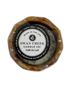 Swan Creek Ruffle Pot Cafe Au Lait 7 Swan Creek Ruffle Pot Cafe Au Lait -Chirst Seasonal Home Store 87242 Main on White 46708.1678897395