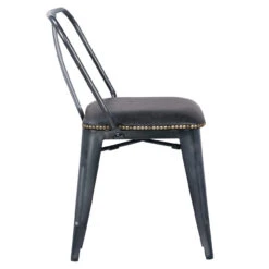 Brian KD PU Metal Side Chair, Vintage Black 10 Brian KD PU Metal Side Chair, Vintage Black -Chirst Seasonal Home Store 9300030 2402 44800.1616593887