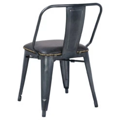 Brian KD PU Metal Side Chair, Vintage Black 11 Brian KD PU Metal Side Chair, Vintage Black -Chirst Seasonal Home Store 9300030 2403 50039.1616593891
