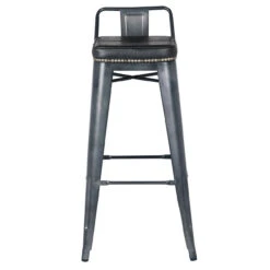 Metropolis Low Back Bar Stool, Vintage Black -Chirst Seasonal Home Store 9300031 2402 48593.1616594261