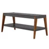 Novak KD Bench, Metallic Gunmetal/ Walnut