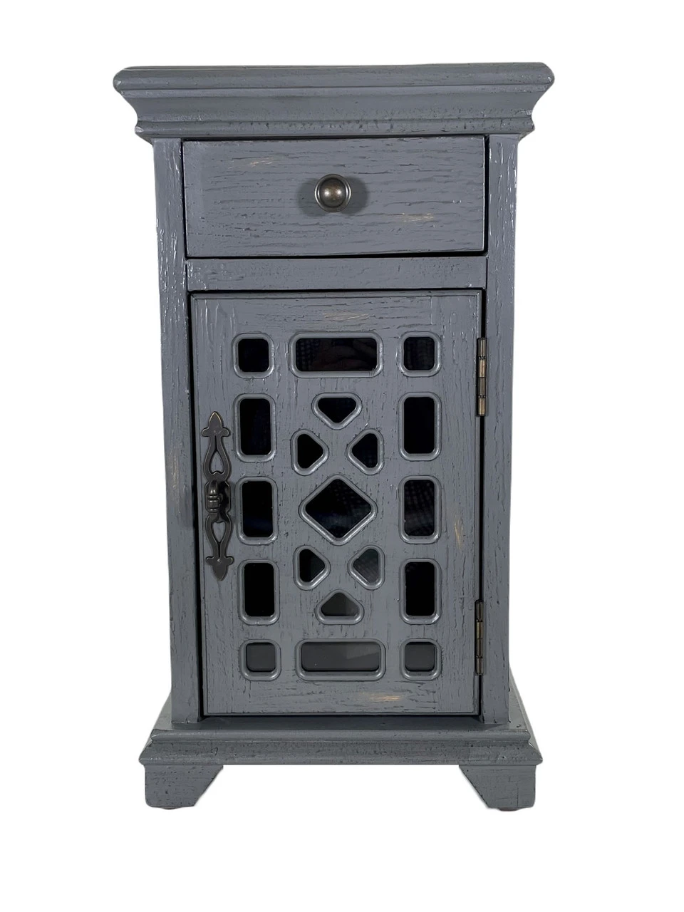 Chairside Storage Table Distressed Gray 2 Chairside Storage Table Distressed Gray - Image 2