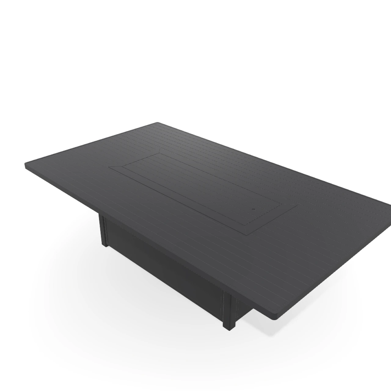 Telescope Aluminum Slat Top Fire Tables 48" X 84" Rectangular Aluminum Slat Chat Height Fire Table - Image 2