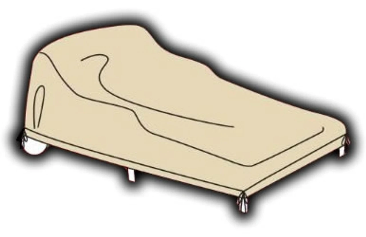 Treasure Garden 72" Double Chaise Lounge W/Elastic & 4 Ties Protective Furniture Cover 2 Treasure Garden 72" Double Chaise Lounge W/Elastic & 4 Ties Protective Furniture Cover - Image 2