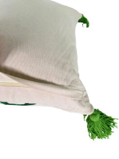 Toss Pillow Bamboo Botanical With Tassels 20x20 -Chirst Seasonal Home Store CPT8005 Back on White 73171.1664569170