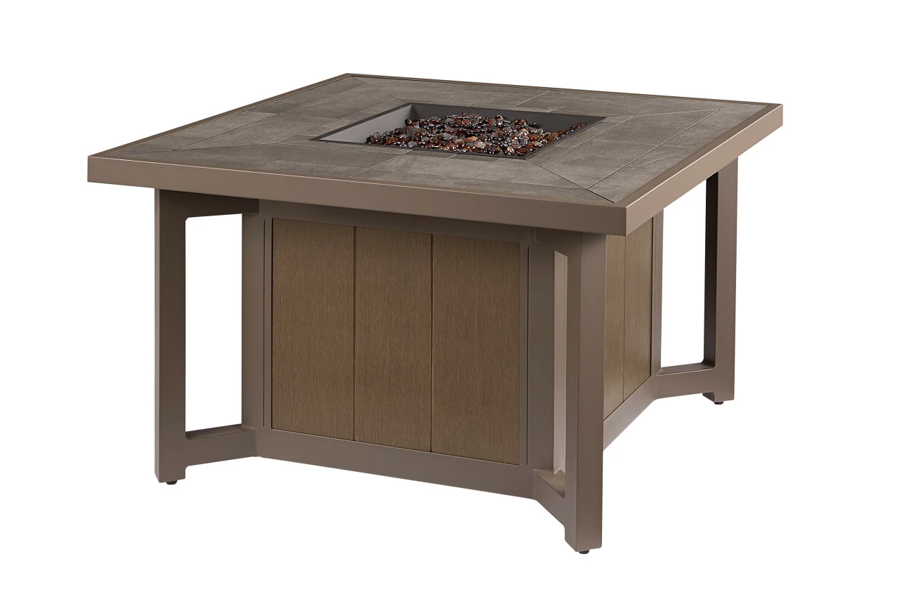 Carmel 42" Square Fire Pit With Porcelain Top 2 Carmel 42" Square Fire Pit With Porcelain Top - Image 2