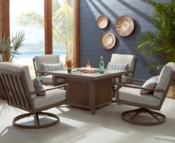 Carmel 42" Square Fire Pit With Porcelain Top 9 Carmel 42" Square Fire Pit With Porcelain Top -Chirst Seasonal Home Store Carmel 5pc FP Chat Swivel RS scaled 94481.1619551606