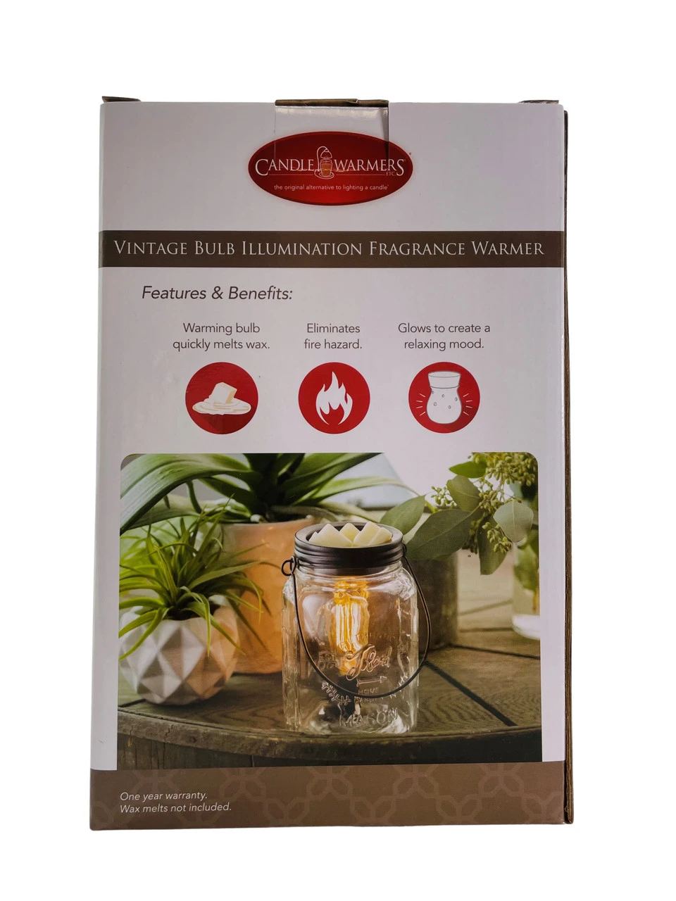 Candle Warmers Glass Mason Jar Vintage Bulb Illumination Fragrance Warmer 5 Candle Warmers Glass Mason Jar Vintage Bulb Illumination Fragrance Warmer - Image 5