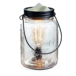 Candle Warmers Glass Mason Jar Vintage Bulb Illumination Fragrance Warmer