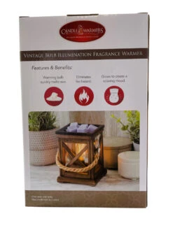 Candle Warmers Walnut & Rope Vintage Bulb Illumination Fragrance Warmer -Chirst Seasonal Home Store EBWRP 5 63615.1692725689