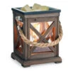 Candle Warmers Walnut & Rope Vintage Bulb Illumination Fragrance Warmer