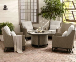 Agio Ellery 44 Inch Round Fire Pit Chat Height -Chirst Seasonal Home Store Ellery 5pc FP Motion RS RV 48187.1622730345