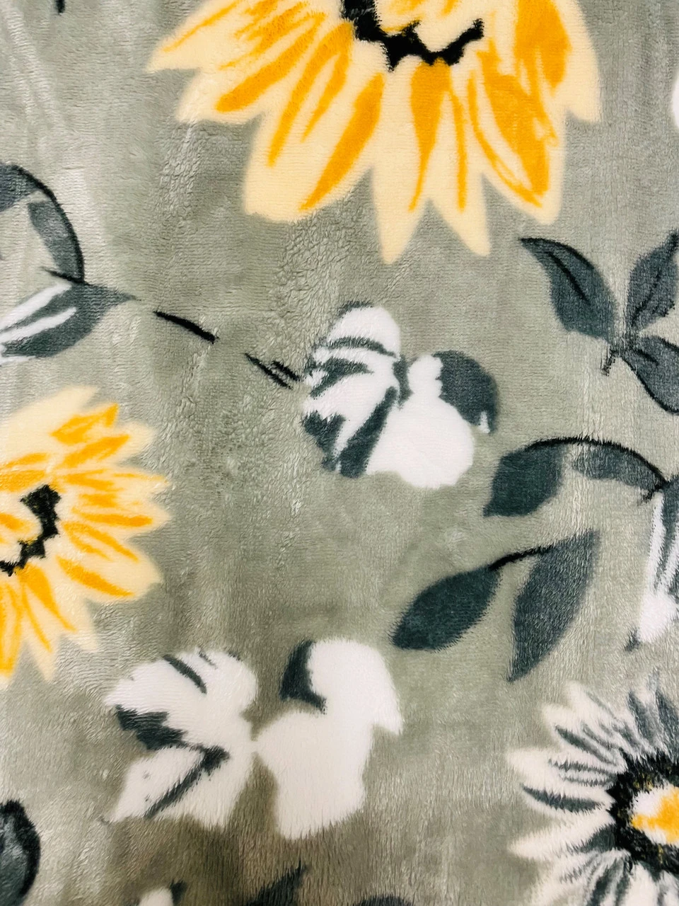 Talia Grey Floral Throw 2 Talia Grey Floral Throw - Image 2