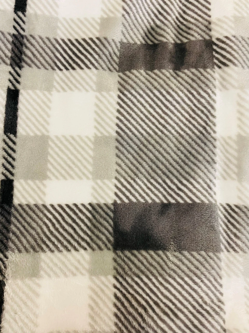 Calvin Grey Plaid Throw 2 Calvin Grey Plaid Throw - Image 2