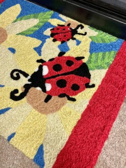 Jellybean Rug Ladybugs And Yellow Sunflowers -Chirst Seasonal Home Store JBAT028 Lifestyle 3 81970.1654611926