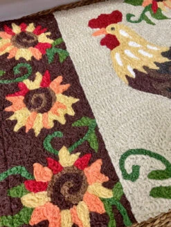 Jellybean Rug Rooster & Sunflowers 20" X 30" -Chirst Seasonal Home Store JBHV009 2 05735.1649788274