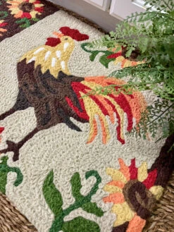 Jellybean Rug Rooster & Sunflowers 20" X 30" -Chirst Seasonal Home Store JBHV009 3 22919.1649788276