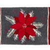 Jellybean Rug Poinsettias On Gray