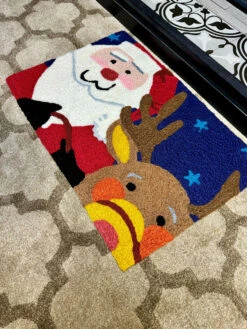 Jellybean Rug Santa And Rudolph Doormat -Chirst Seasonal Home Store JBLSFG053 5 02559.1696857915