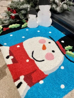 Jellybean Rug Holly Jolly Snowman 20" X 30" -Chirst Seasonal Home Store JBLSFG054 2 64609.1649787957