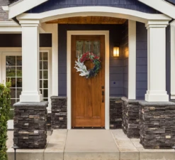 Patriotic Astilbe Wreath Red White Blue 24" -Chirst Seasonal Home Store MTF22605NRWHB Lifestyle 35940.1651610688