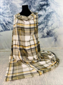 Everett Ochre Plaid Throw 6 Everett Ochre Plaid Throw -Chirst Seasonal Home Store Ochre Plaid 3 71663.1665430601