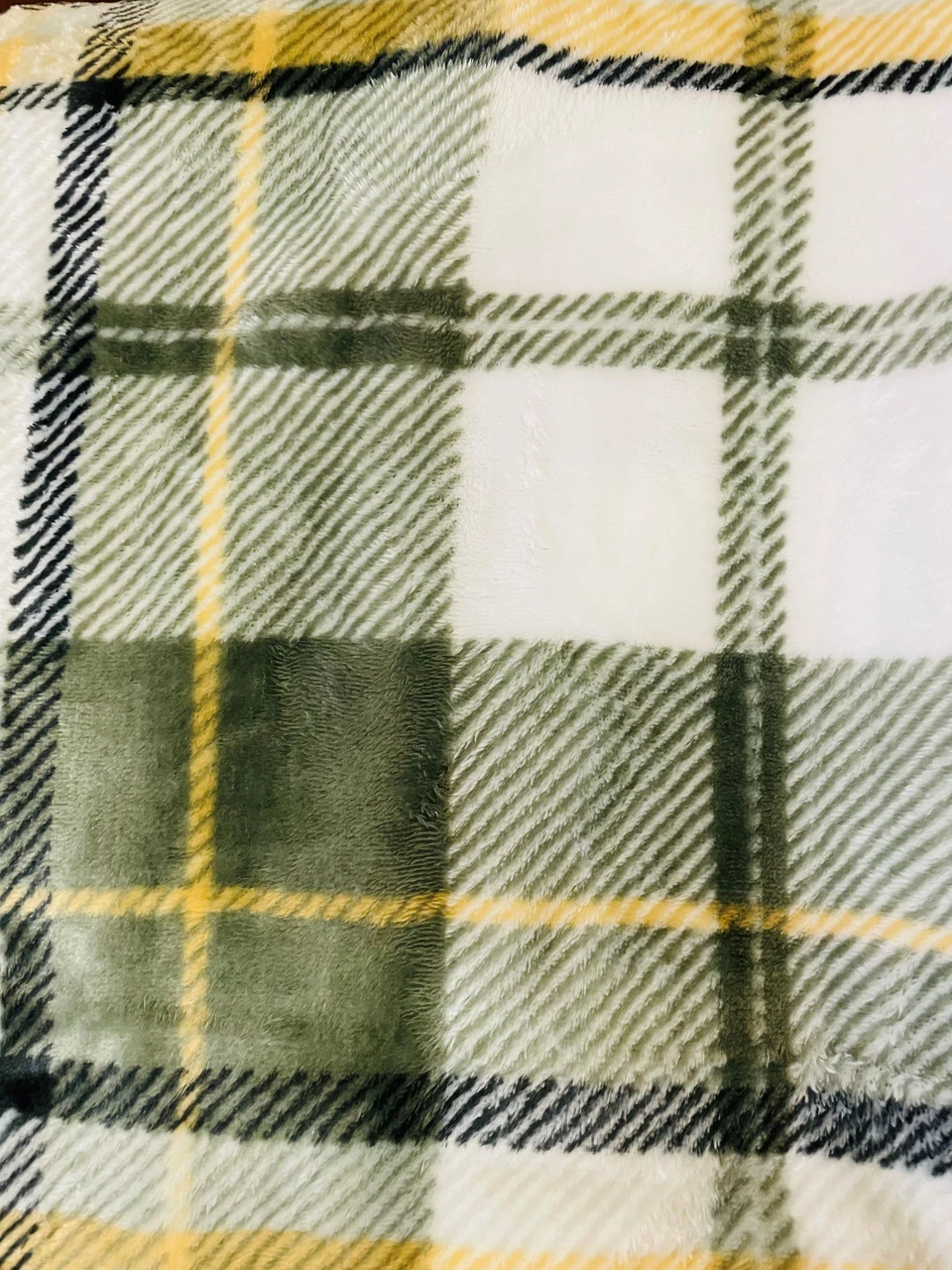 Everett Ochre Plaid Throw 2 Everett Ochre Plaid Throw - Image 2