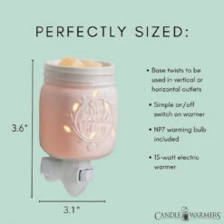 Candle Warmers Mason Jar Pluggable Fragrance Warmer -Chirst Seasonal Home Store PIMAJ 4 54099.1692651708