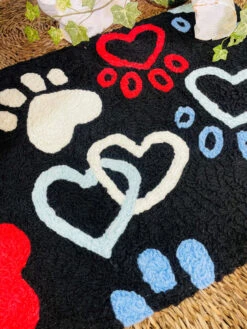 Jellybean Rug I Luv Paws 20" X 30" 7 Jellybean Rug I Luv Paws 20" X 30" -Chirst Seasonal Home Store Paws closeup 22609.1614887645