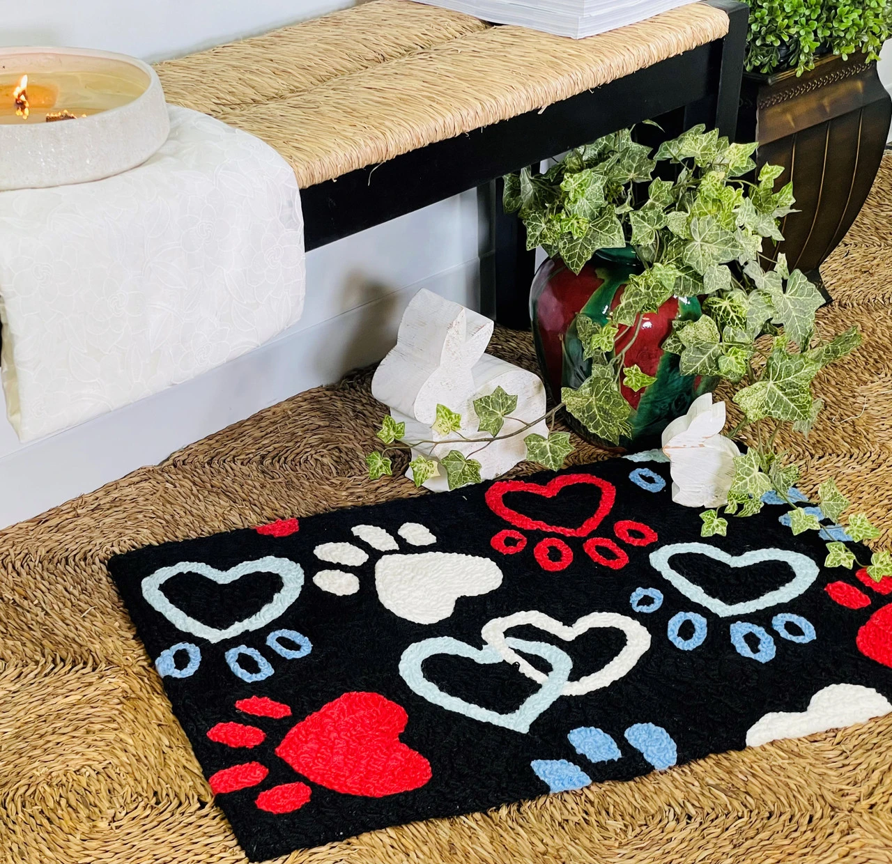 Jellybean Rug I Luv Paws 20" X 30" 2 Jellybean Rug I Luv Paws 20" X 30" - Image 2