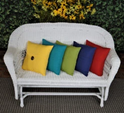 Outdoor 16" Square Pillow With Coconut Shell Button Teal -Chirst Seasonal Home Store Pillow Group Lifestyle 46701.1615313411