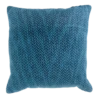 Toss Pillow Zig Zag Woven Teal Black 20" X 20"