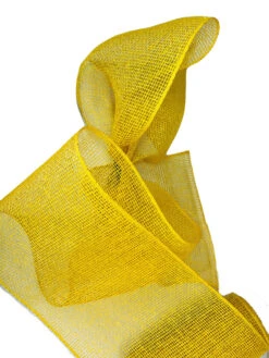 Ribbon Poly Burlap Mesh Yellow 10" X 10yd -Chirst Seasonal Home Store RP810029 3 79210.1612991035