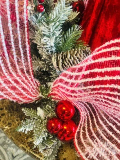 Ribbon Snowdrift Mesh 10.5" X 10Yd Red White 9 Ribbon Snowdrift Mesh 10.5" X 10Yd Red White -Chirst Seasonal Home Store RY840234 Lifestyle 2 02079.1638395598