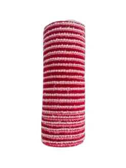 Ribbon Snowdrift Mesh 10.5" X 10Yd Red White