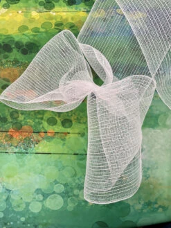 Ribbon Tinsel Mesh 10.5" X 10Yd White -Chirst Seasonal Home Store RY850024 3 88983.1647373348