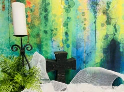 Ribbon Tinsel Mesh 10.5" X 10Yd White -Chirst Seasonal Home Store RY850024 4 09976.1647373351