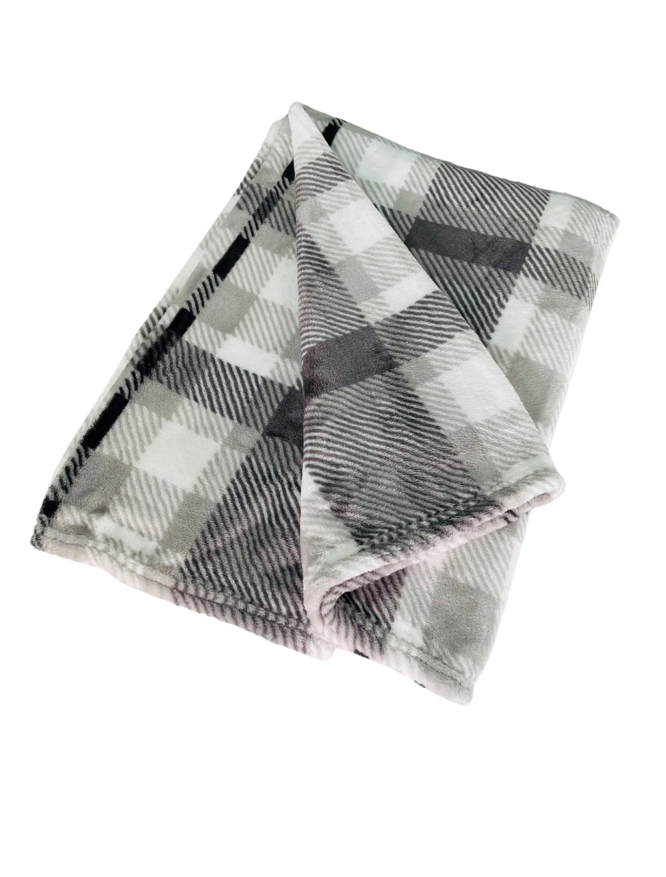 Calvin Grey Plaid Throw 1 Calvin Grey Plaid Throw