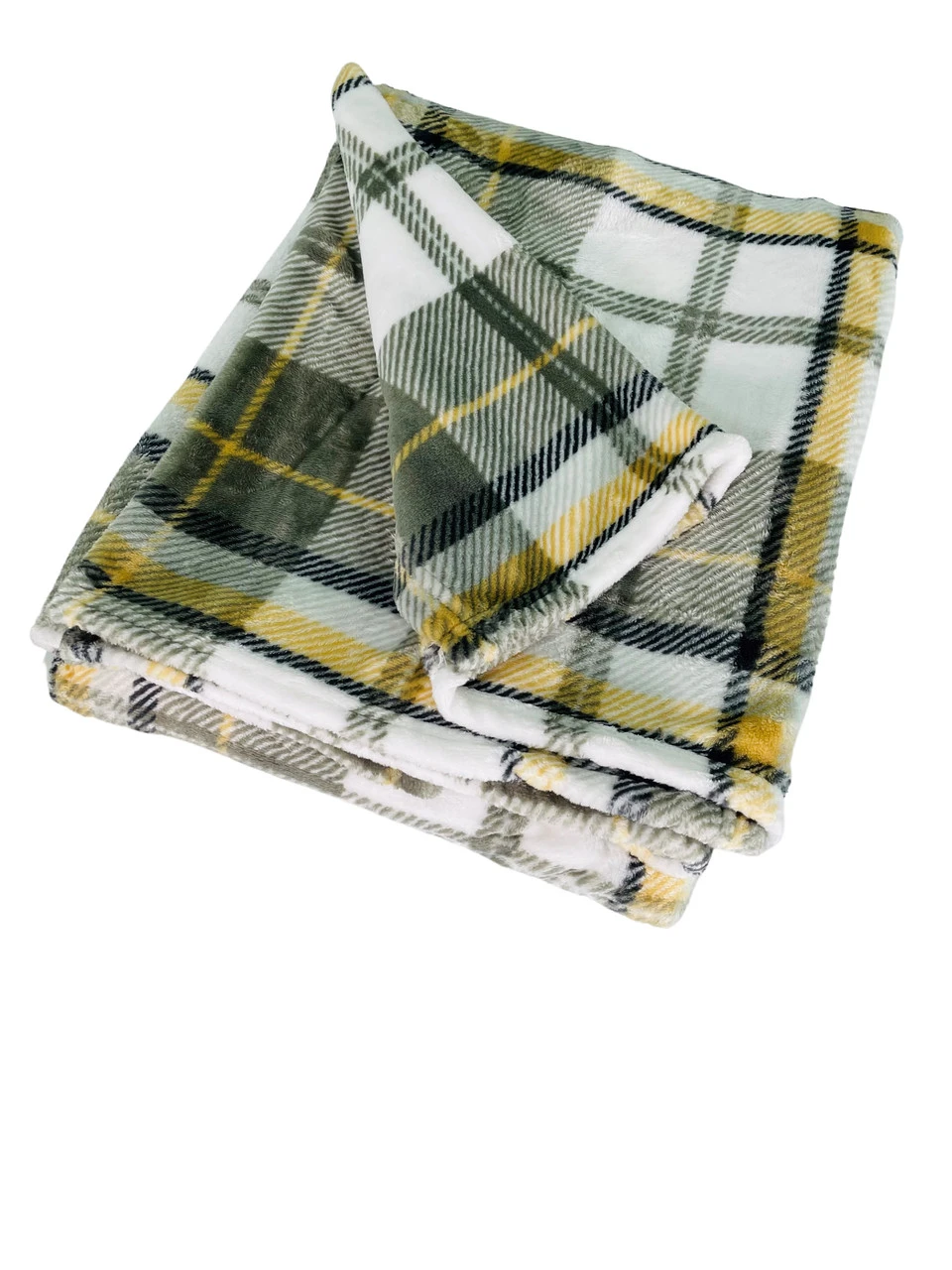 Everett Ochre Plaid Throw 1 Everett Ochre Plaid Throw