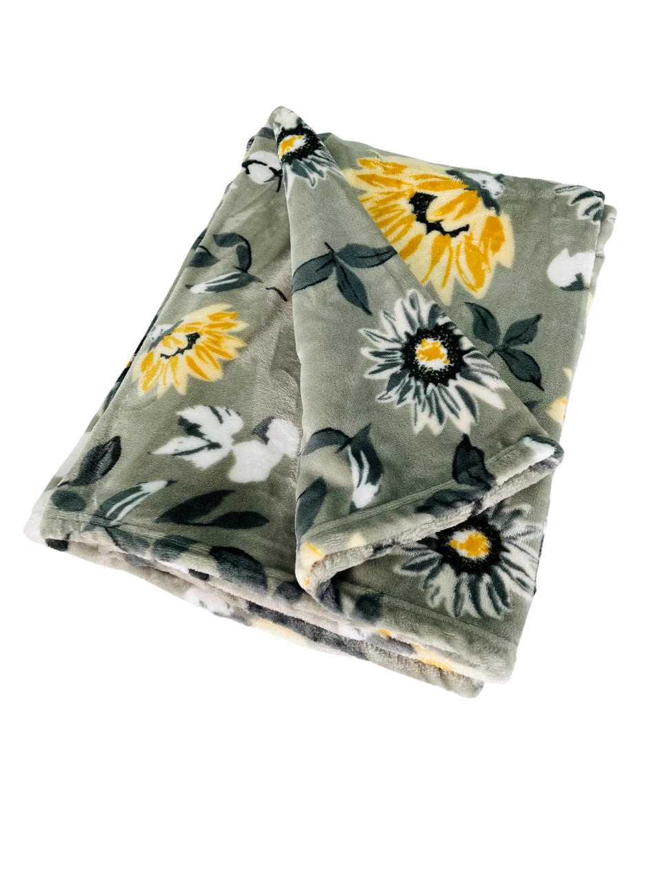 Talia Grey Floral Throw 1 Talia Grey Floral Throw