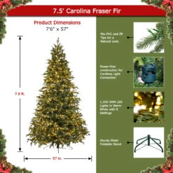 7.5' ForeverTree Carolina Fraser Fir -Chirst Seasonal Home Store carolina fraser fir 96522 72405.1661961832