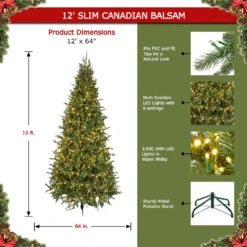 12' ForeverTree Slim Canadian Balsam Fir -Chirst Seasonal Home Store slim canadian balsam 96704 20731.1661963468
