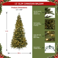 12' ForeverTree Slim Carolina Fraser Fir -Chirst Seasonal Home Store slim carolina fraser fir 96696 92313.1661963572