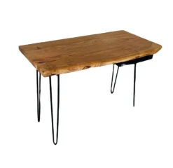 Wood And Steel Writing Desk -Chirst Seasonal Home Store thumbnail 53413CC on white.jpg 2 01331.1617030185
